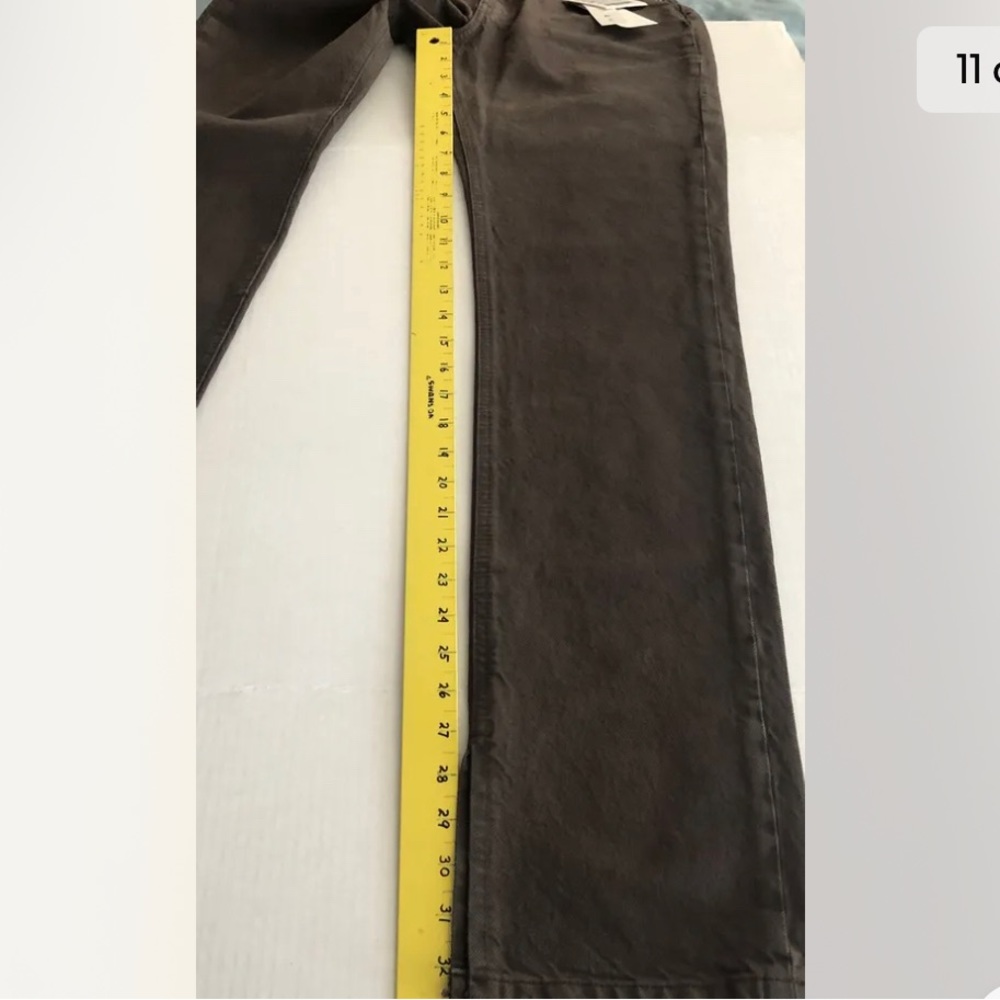 NWT Zara Sweet Mocha colored slit bottom jeans - Picture 6 of 8